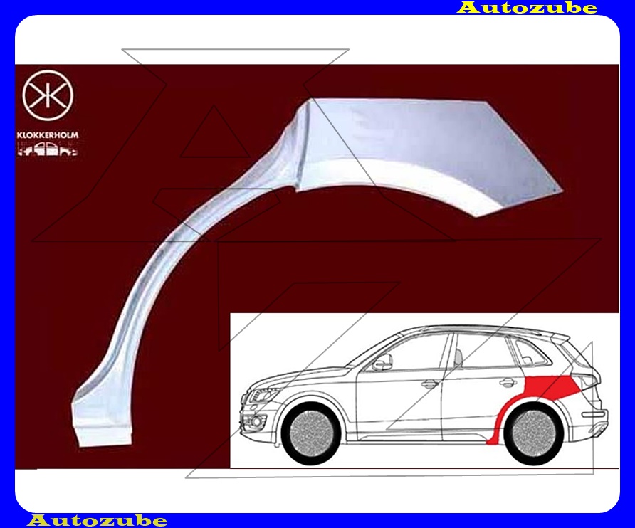 Hátsó sárvédő javítóív bal {KLOKKERHOLM}