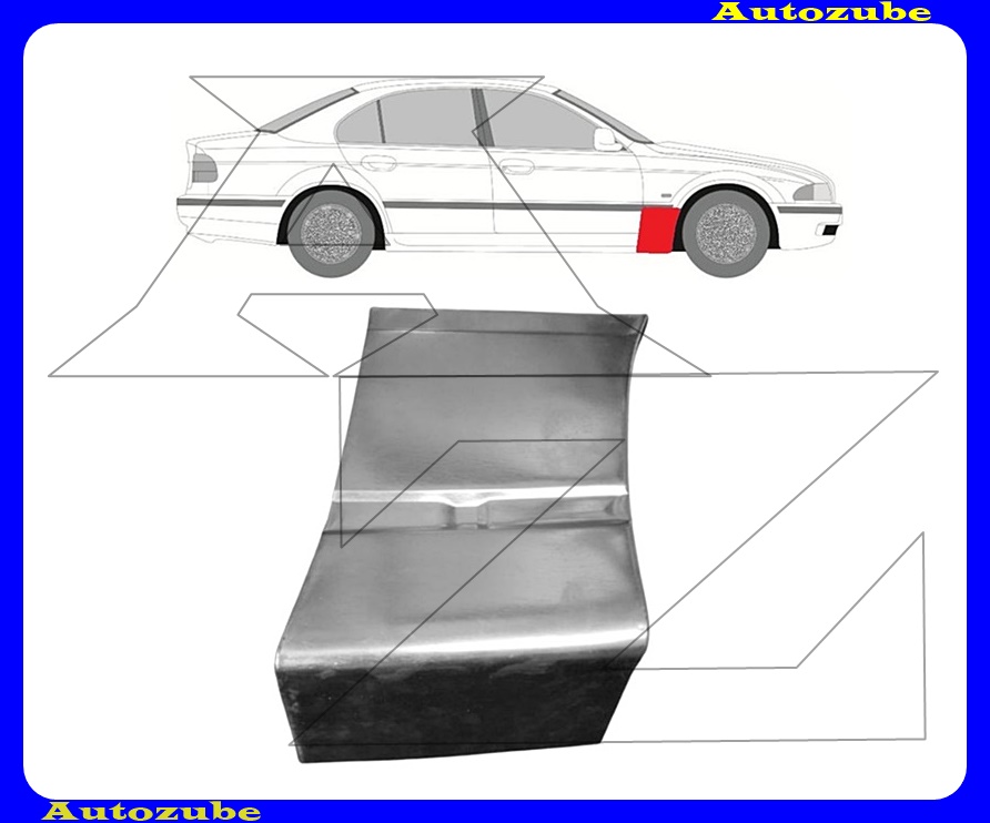 Első sárvédő hátsó alsó rész jobb 