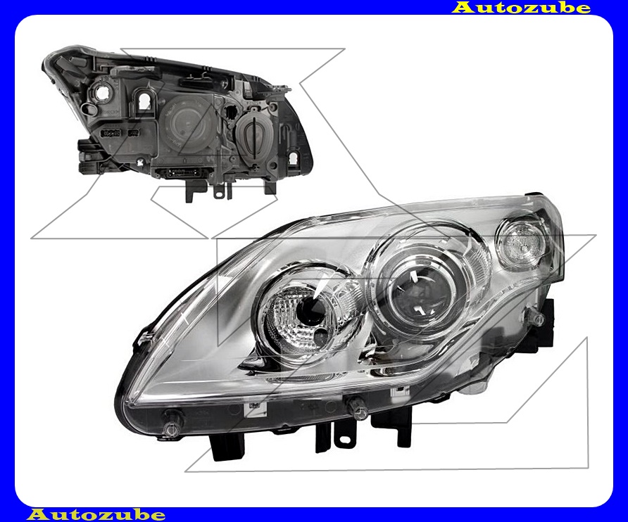 Fényszóró bal XENON (D1S) (izzó, elektronika és motor nélkül)  {VALEO} /RENDELÉSRE/