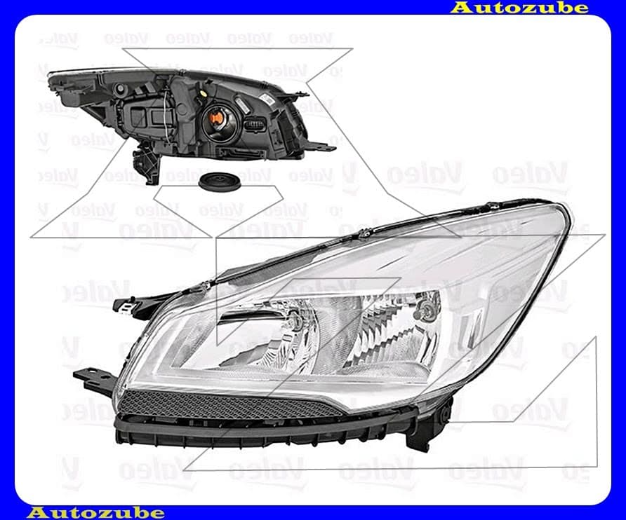 Fényszóró bal (H7/H15) motorral  {VALEO} /RENDELÉSRE/