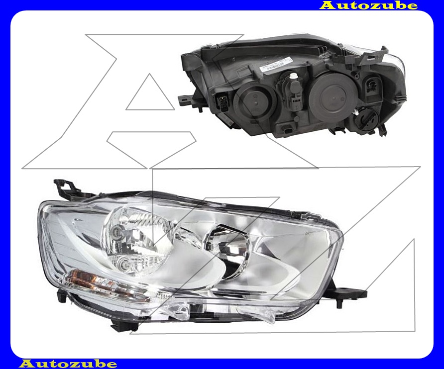 Fényszóró jobb (H7/H1/W5W) motorral  {VALEO}  /RENDELÉSRE/