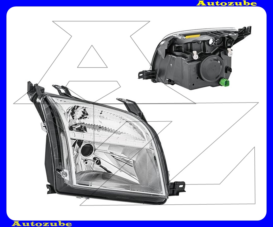 Fényszóró jobb (H4/PY21W/W5W) motorral {HELLA}