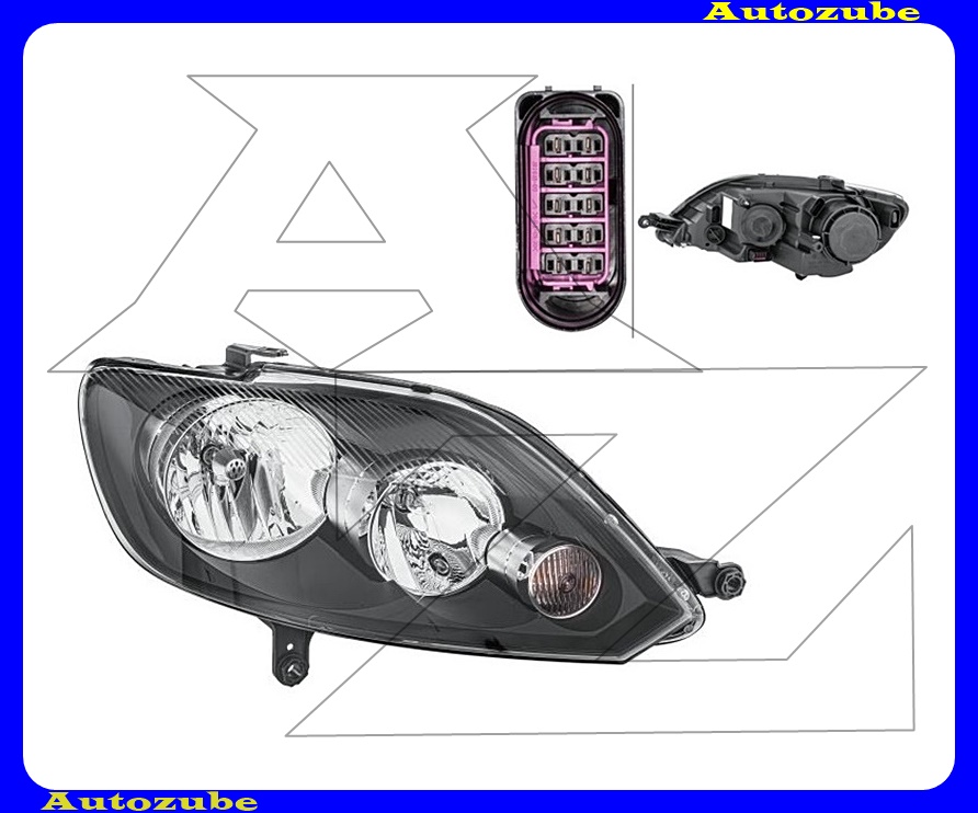 Fényszóró jobb (H7/H15) motorral  {HELLA}