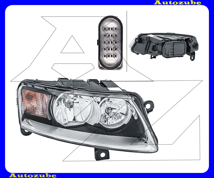 Fényszóró jobb (H7/H15) motorral  {HELLA}