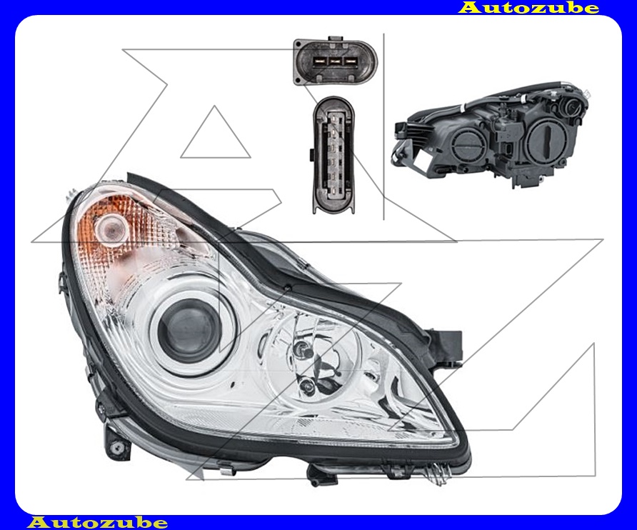 Fényszóró jobb (2xH7/W5W/PY21W) motorral {HELLA}