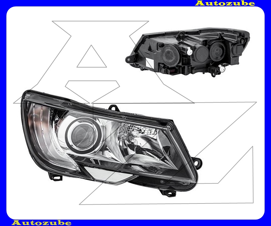 Fényszóró jobb (H7/H15) nappali fénnyel, motorral  {HELLA}  /RENDELÉSRE/