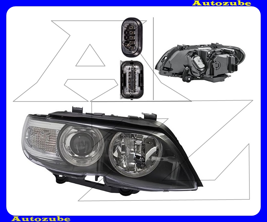 Fényszóró jobb XENON (D2S/H1) fehér indexes  (izzó és elektronika nélkül) {HELLA}