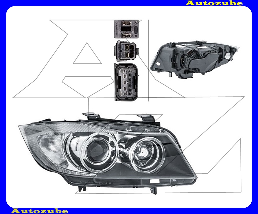 Fényszóró jobb XENON (D1S/H7) (nem kanyarkövetős) (izzó és elektronika nélkül)  {HELLA}  /RENDELÉSRE/