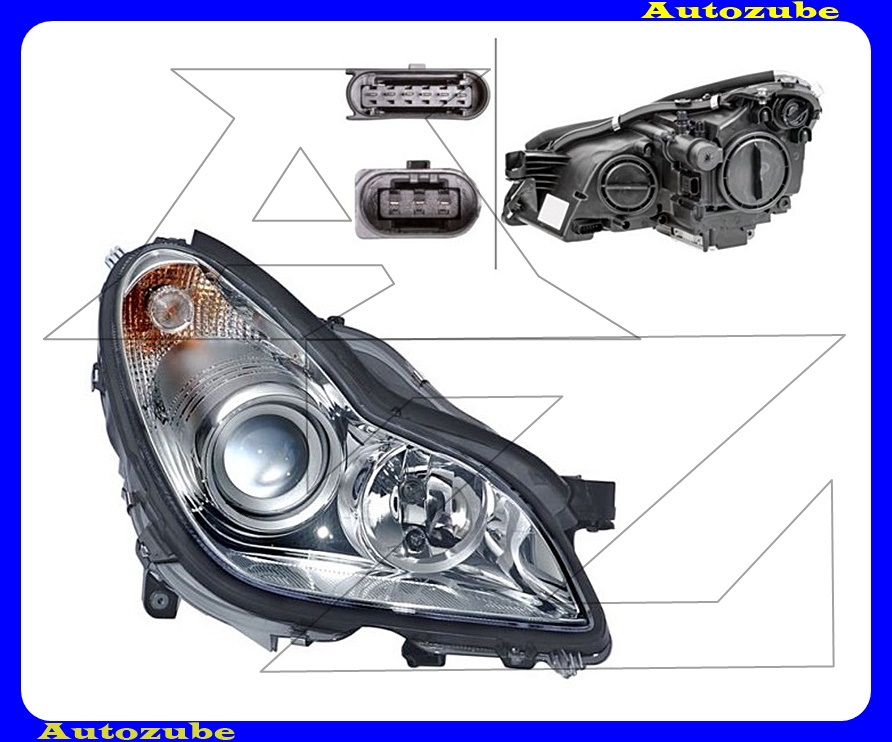 Fényszóró jobb Bi-XENON (D2S/H7) komplett  {HELLA}  /RENDELÉSRE/