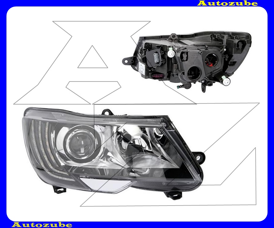 Fényszóró jobb BI-XENON (D3S/H7/LED) kanyarkövetős, motorral (izzó és elektronika nélkül) {HELLA} /RENDELÉSRE/