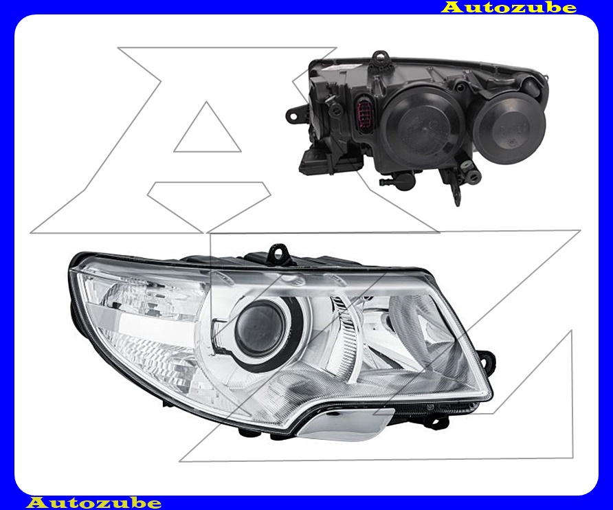 Fényszóró jobb BI-XENON (D1S/H3) kanyarkövetős, motorral (izzó és elektronika nélkül)  {DEPO}