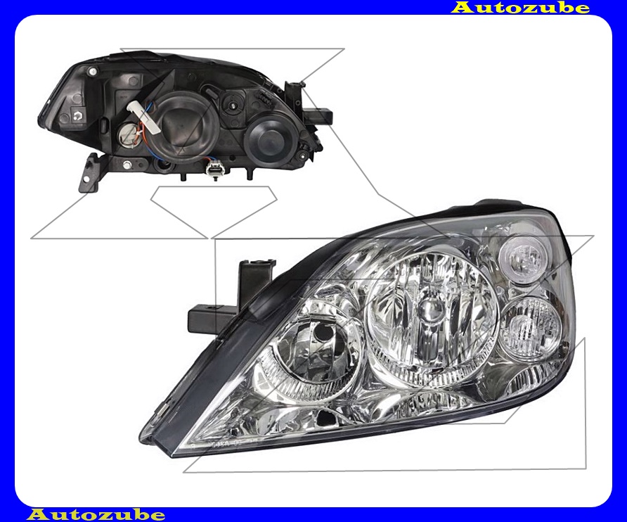 Fényszóró bal (H7/H7) (motor nélkül)  {TYC}