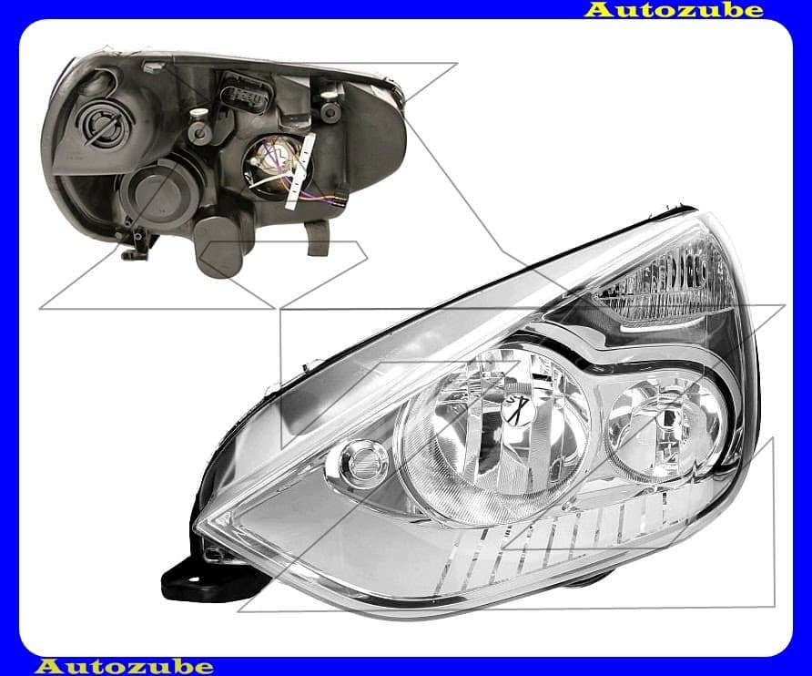 Fényszóró bal (H7/H1) motorral  {TYC}