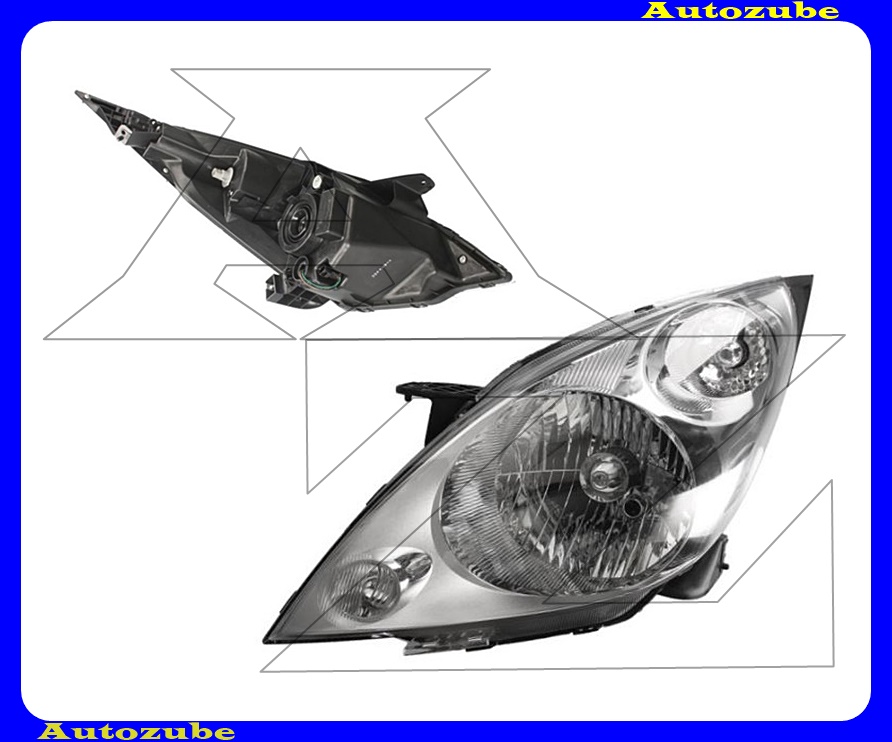 Fényszóró bal (H4) motorral  {TYC}