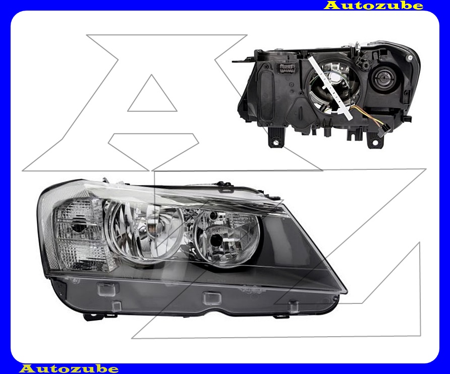 Fényszóró jobb (H7/H7) motorral  {TYC}