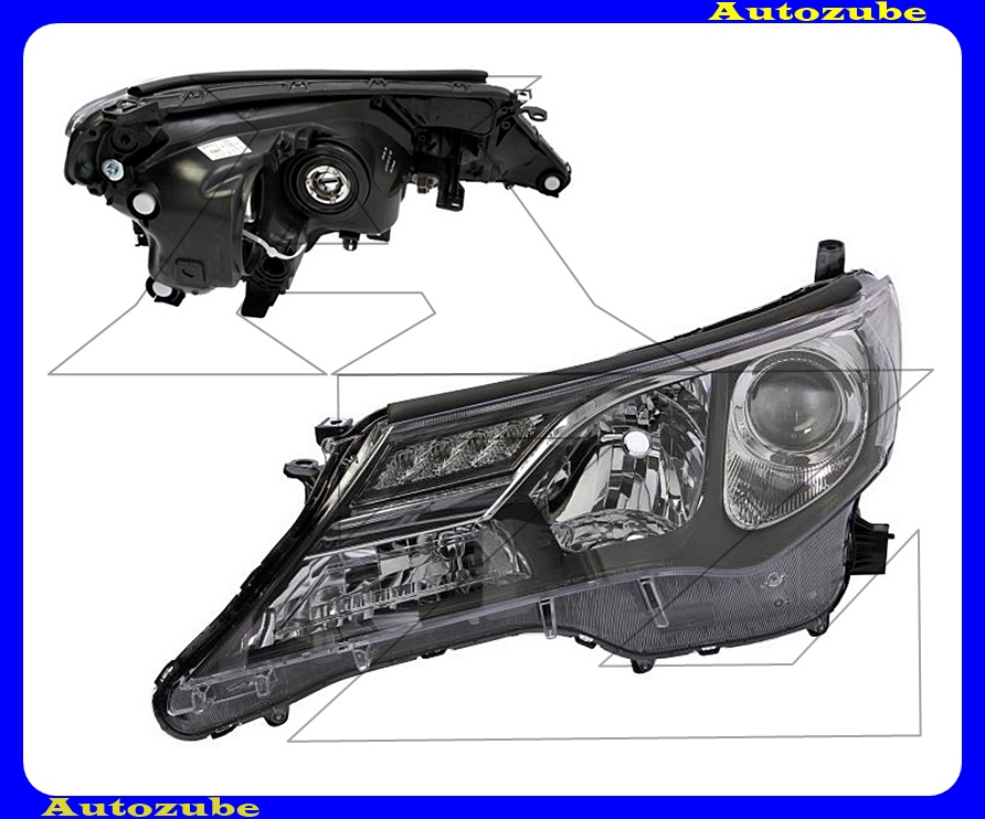 Fényszóró bal (HB3/HB3/LED) nappali fénnyel (motor nélkül)  {TYC}  /RENDELÉSRE/