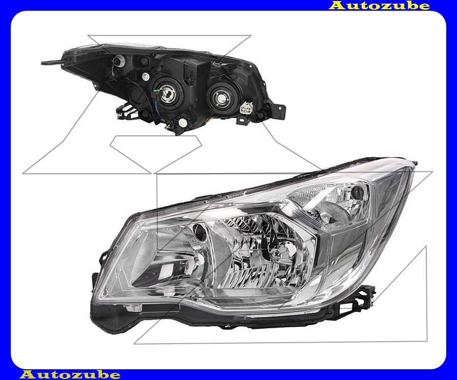 Fényszóró bal (H11/HB3) motorral {TYC}