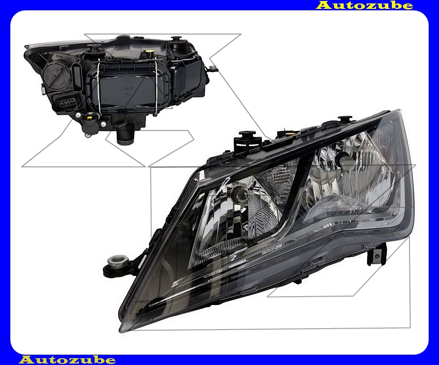 Fényszóró bal (H7/H7) motorral  {TYC}