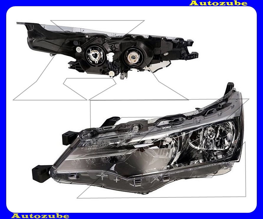 Fényszóró bal (HB3/H11/LED) motorral  {TYC}