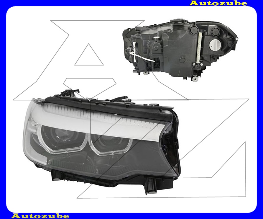 Fényszóró jobb Bi-LED, motorral  (elektronika nélkül)  {TYC}  /RENDELÉSRE/