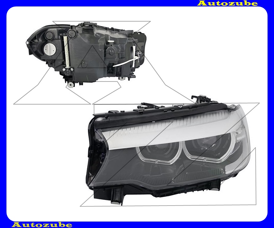 Fényszóró bal Bi-LED, motorral  (elektronika nélkül)  {TYC}  /RENDELÉSRE/