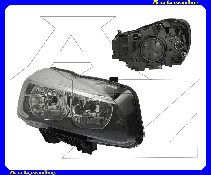 Fényszóró jobb (H7/H7/LED) motorral {DEPO}