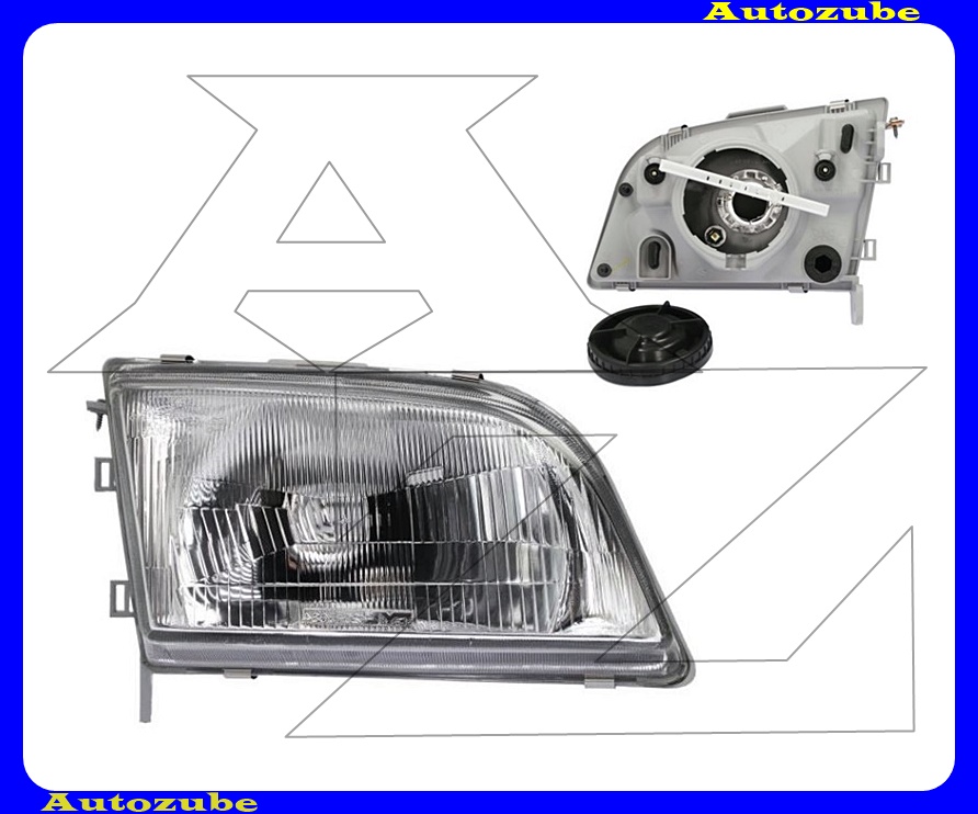 Fényszóró jobb bordázott üveges (H4) (motor nélkül)  {TYC}