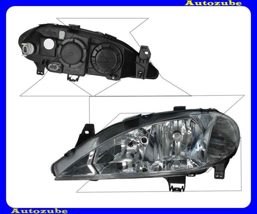 Fényszóró bal (H7/H1) (motor nélkül)  {TYC}