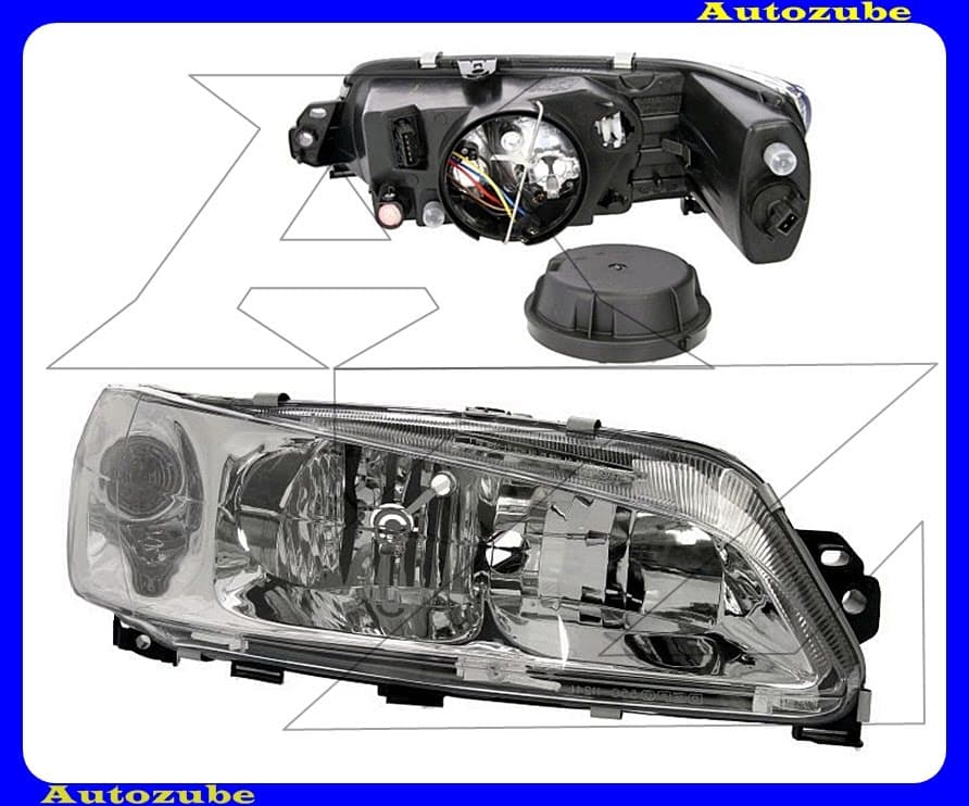 Fényszóró jobb (H7/H7) (motor nélkül)  {TYC}