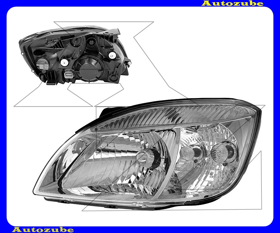 Fényszóró bal (H4) motorral  {DEPO}