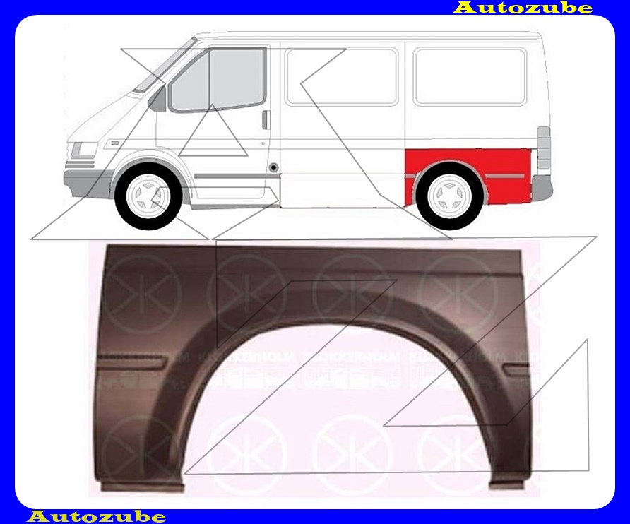 Hátsó sárvédő alsó rész bal (dupla kerekű kivitelhez) {KLOKKERHOLM}