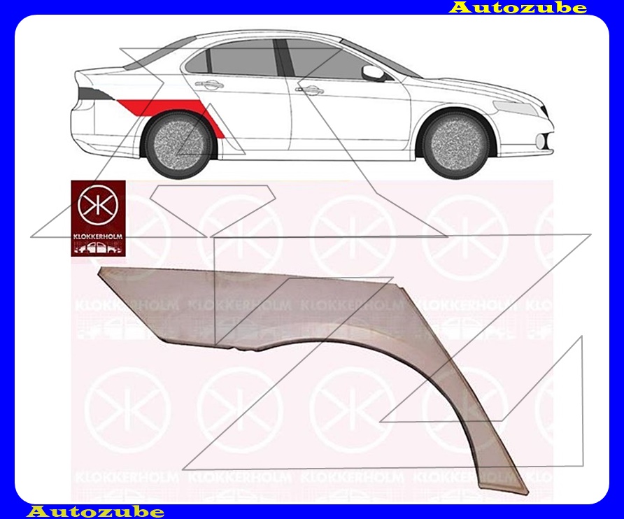 Hátsó sárvédő javítóív jobb 