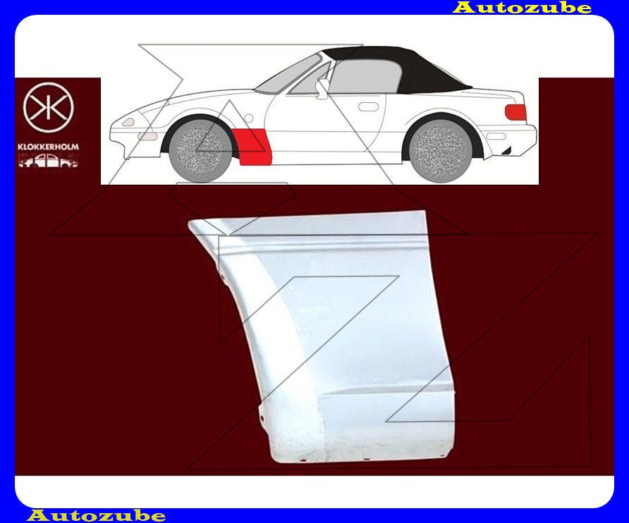 Első sárvédő hátsó rész bal (külső javítólemez) {KLOKKERHOLM}