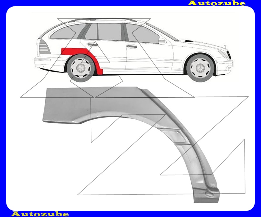 Hátsó sárvédő javítóív jobb 