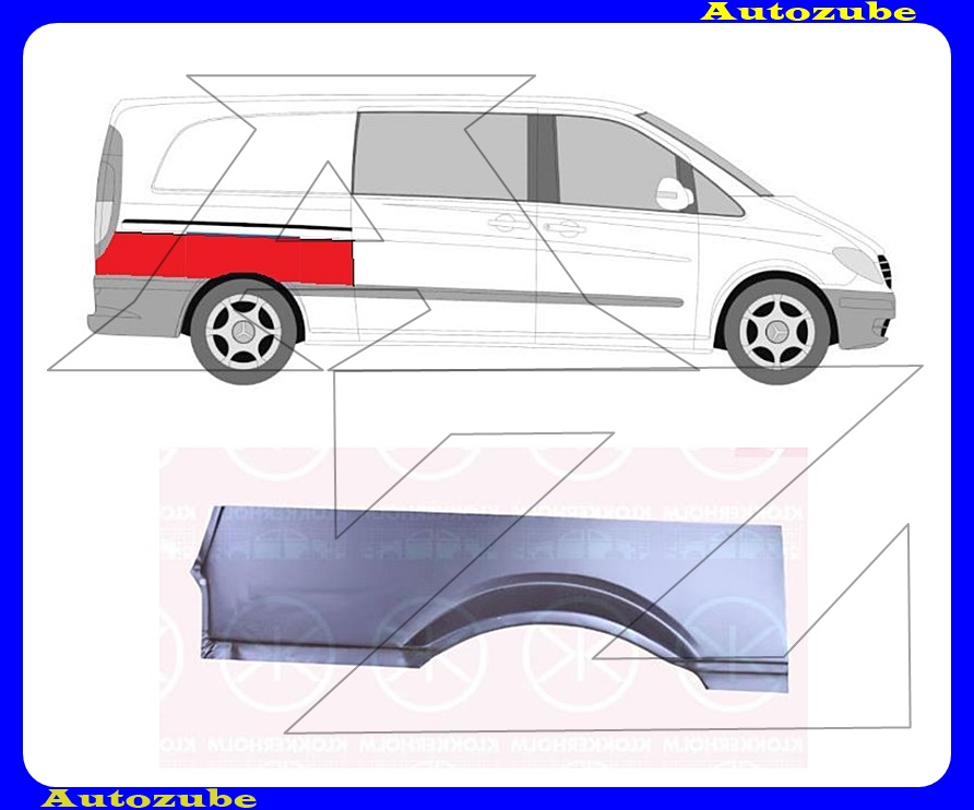 Hátsó sárvédő felső rész jobb 110cm 