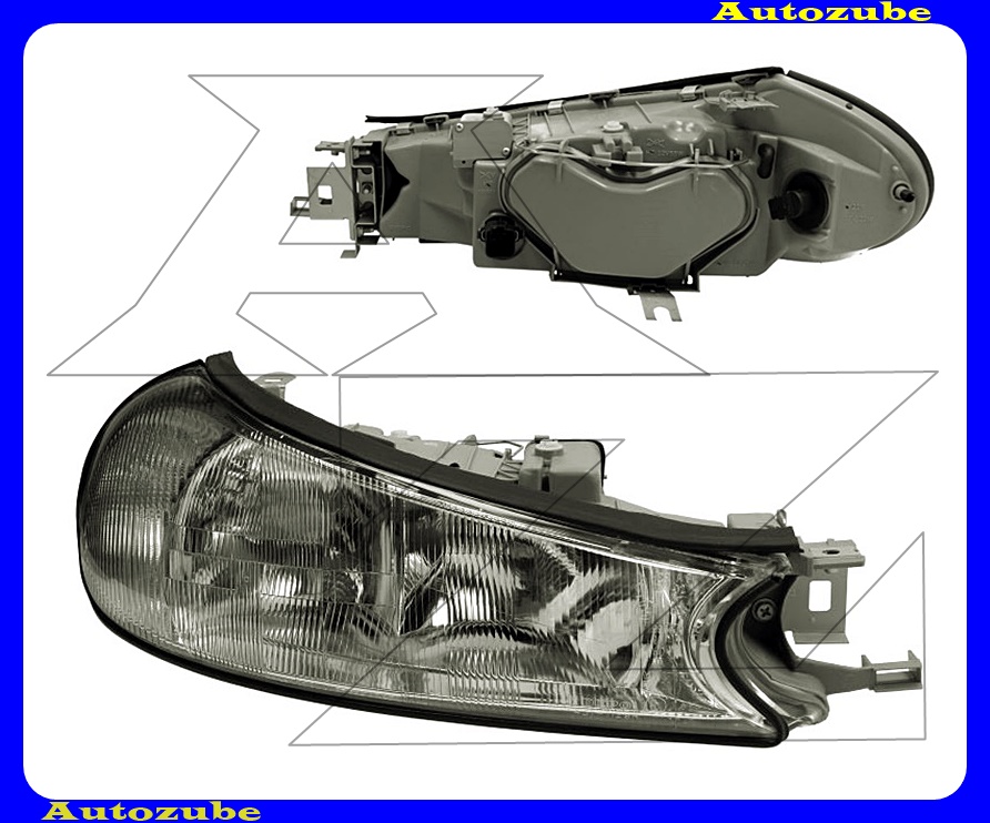 Fényszóró jobb (H7/H1) (motor nélkül)  {TYC}