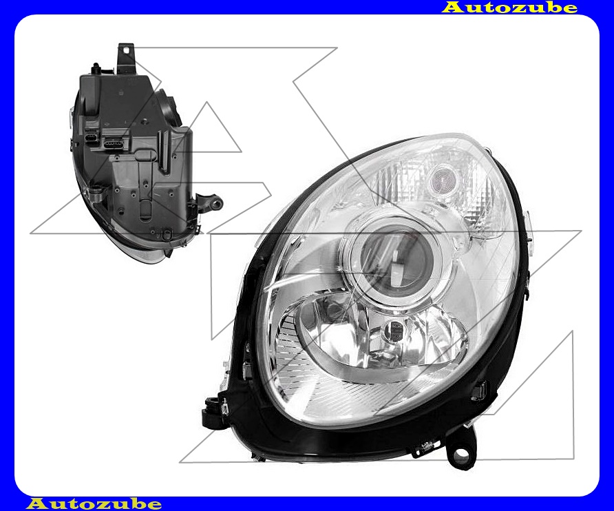 Fényszóró bal (H7/H7) motorral  {DEPO}