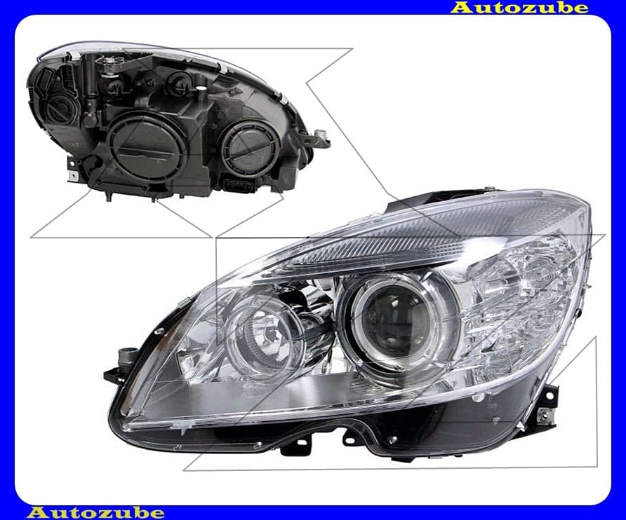 Fényszóró bal Bi-XENON (D1S/H7) motorral (izzó és elektronika nélkül)  {DEPO} R