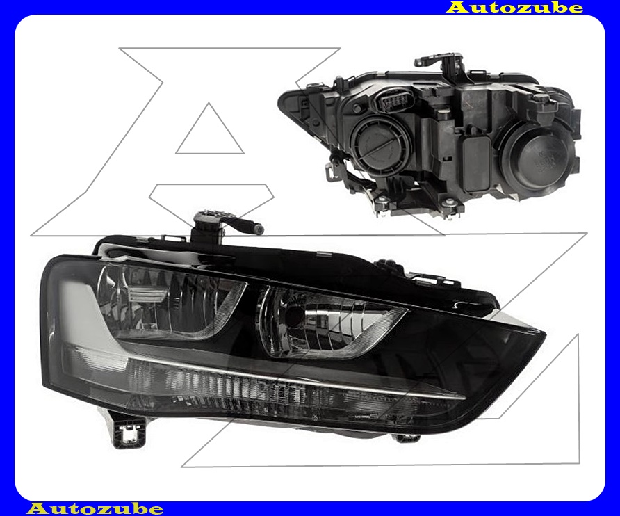 Fényszóró jobb (H7/H7) nappali fényes, motorral  {DEPO}