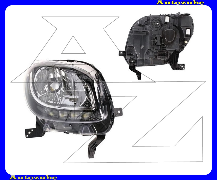 Fényszóró jobb (H4/LED) motor nélkül  {DEPO}