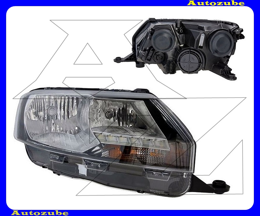 Fényszóró jobb (H7/H7/LED) motorral  {VALEO}