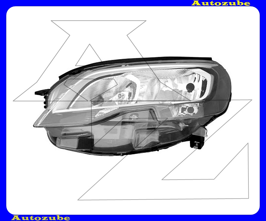 Fényszóró bal (H7/H1/W21W) nappali fénnyel, motorral  {DEPO}