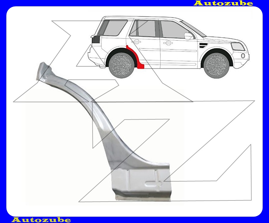 Hátsó sárvédő javítóív jobb első rész 