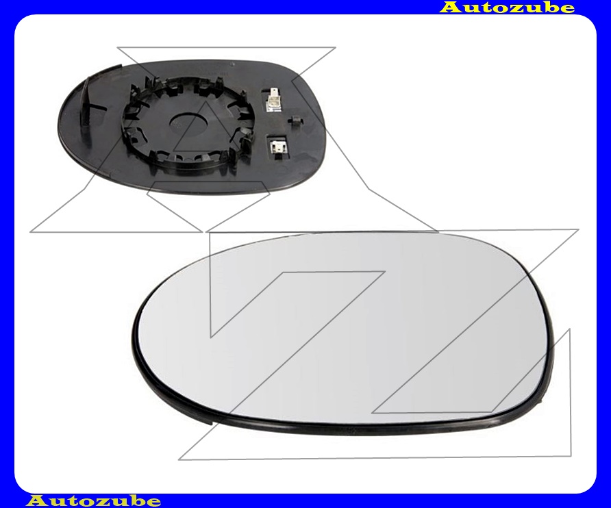 Visszapillantó tükörlap jobb, fűthető-domború (tartólappal)