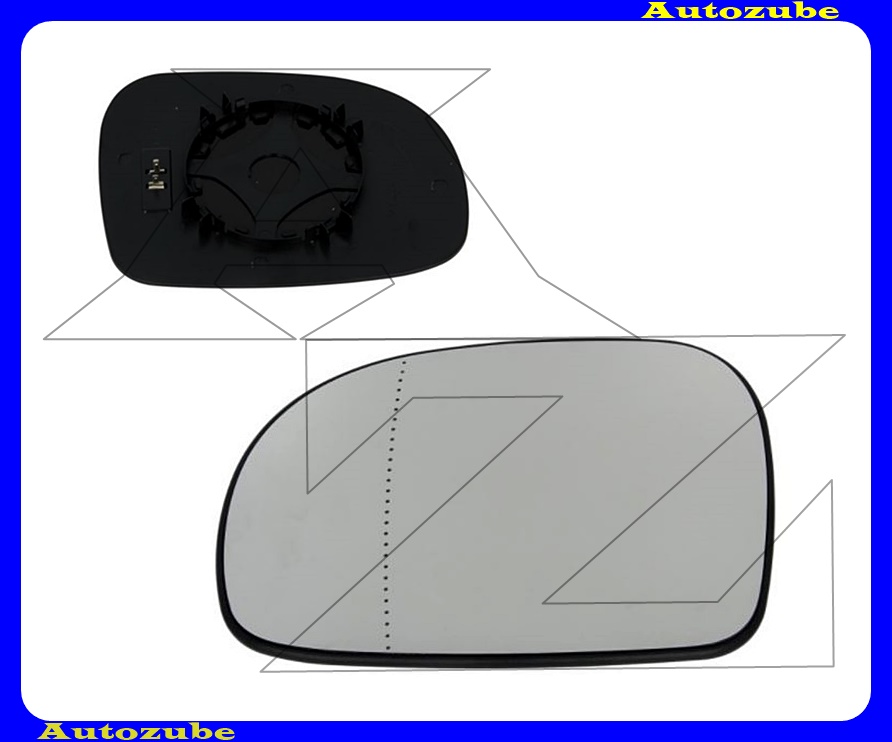 Visszapillantó tükörlap bal, fűthető-aszférikus /indexes tükörhöz/ (tartólappal)