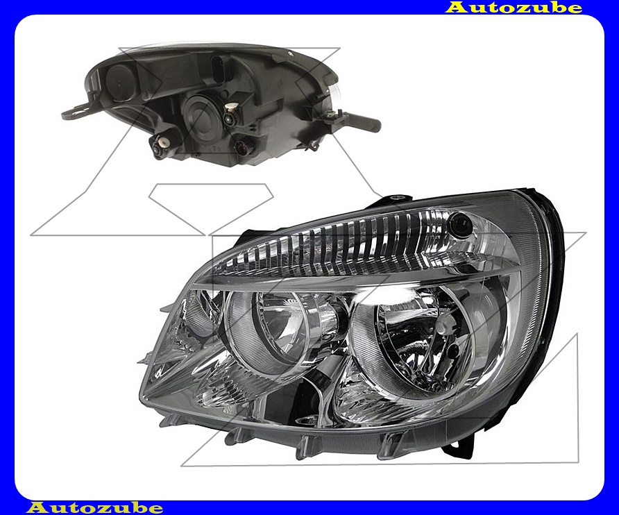 Fényszóró bal (H7/H1) motorral  {DEPO}