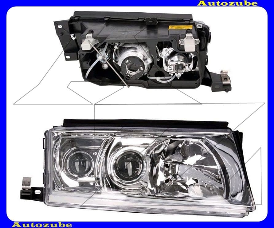 Fényszóró jobb, XENON (D2S/H1/H3) (izzó. elektronika és motor nélkül)  {DEPO}