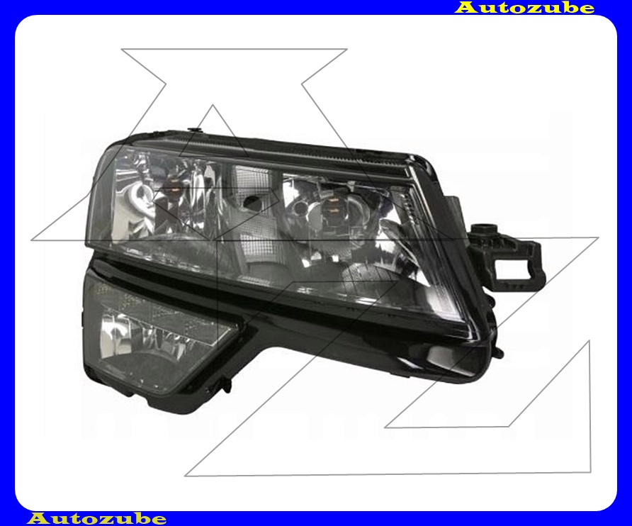 Fényszóró jobb (H1/H7/LED/PY24W/W5W) motorral {DEPO}