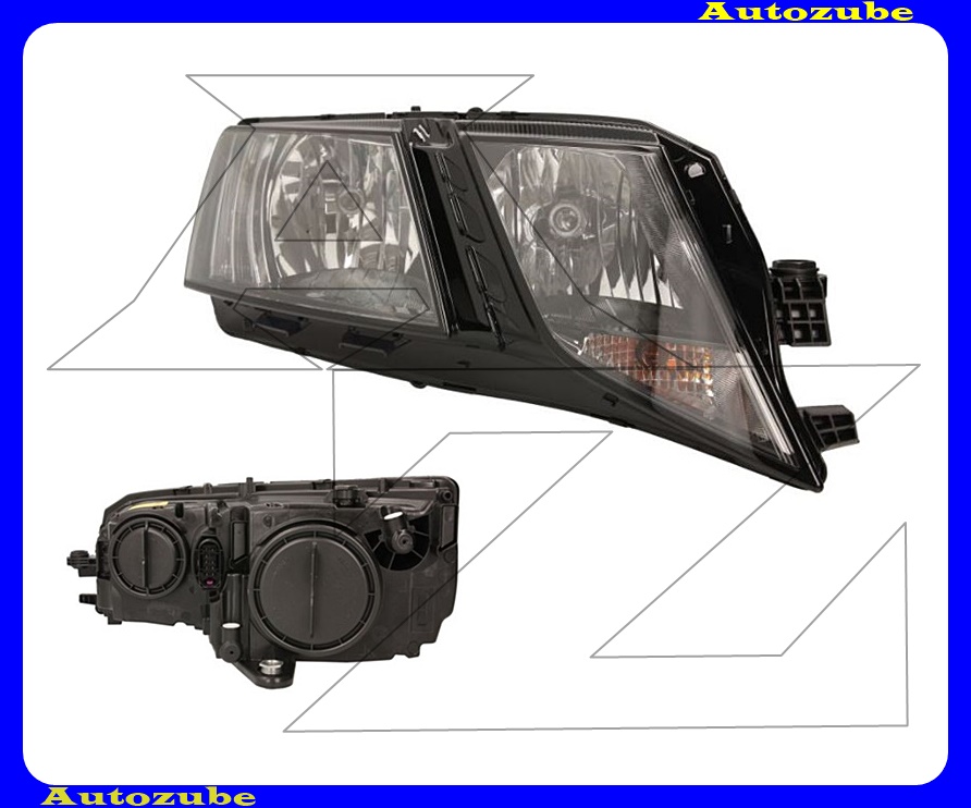 Fényszóró jobb (H7/H7/LED) motorral   {MAGNETI MARELLI}