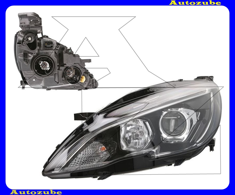 Fényszóró bal (2xH7/LED/HY21W) motorral {MAGNETI MARELLI}